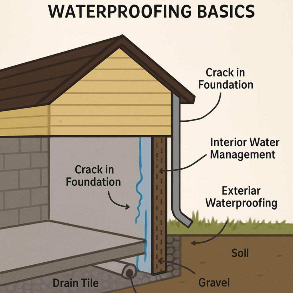 interior basement waterproofing
